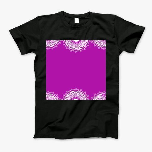 Purple And White Deco T-Shirt Purple And White Deco T-Shirt