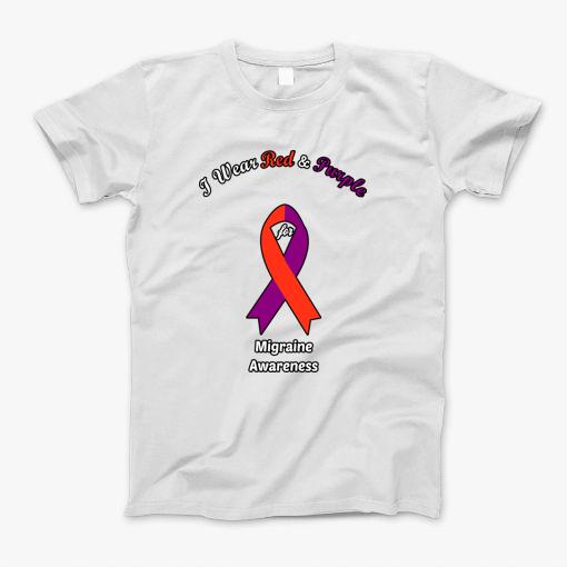 I Wear Red And Purple For Migraine Awareness T-Shirt