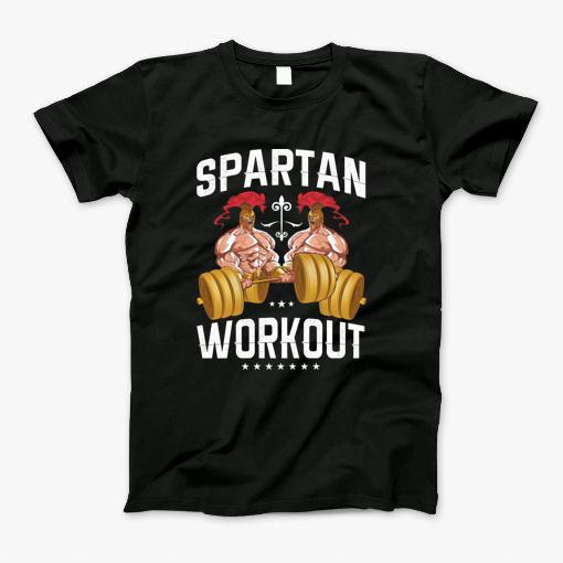 Gladiator Spartan Muscle Warrior Sparta Helmet Gym Bodybuilding Bodybuilder T-Shirt
