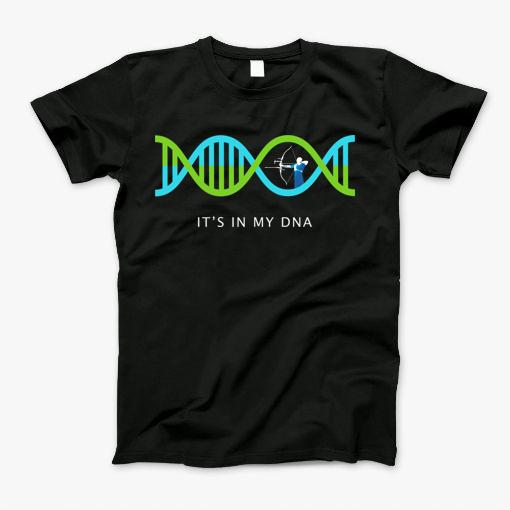 Archery Is In My Dna Shirt Archery Mom Dad Gift Funny T-Shirt