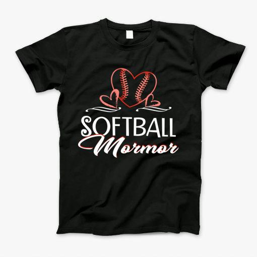 Softball Mormor Grandma Gifts Heart Distressed T-Shirt Softball Mormor Grandma Gifts Heart Distressed T-Shirt