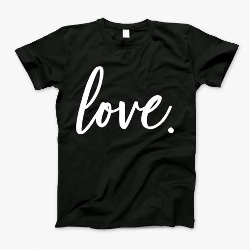 Cute Cursive Love Valentines Day Red Top For Women T-Shirt