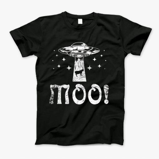 Funny Alien Cow Abduction Extraterrestrial Gift T-Shirt