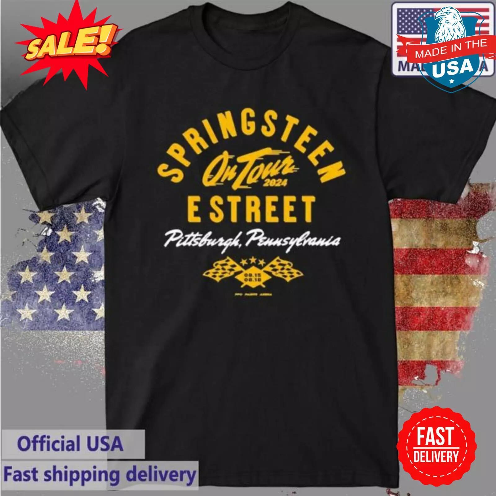 Bruce Springsteen E Street Band August 15Th-18Th 2024 Pittsburgh Tour Shirt Bruce Springsteen E Street Band August 15Th-18Th 2024 Pittsburgh Tour Shirt