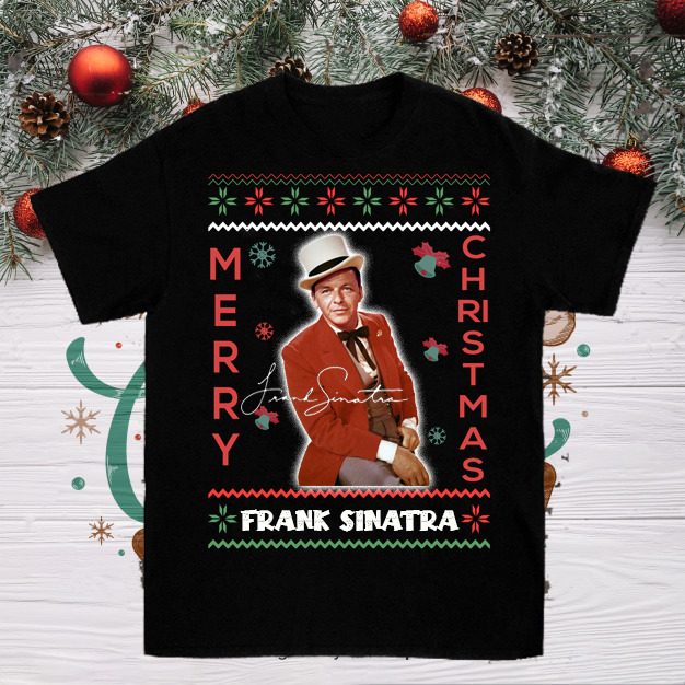 Frank Sinatra Signature Christmas T-Shirt For Men Women Frank Sinatra Signature Christmas T-Shirt For Men Women