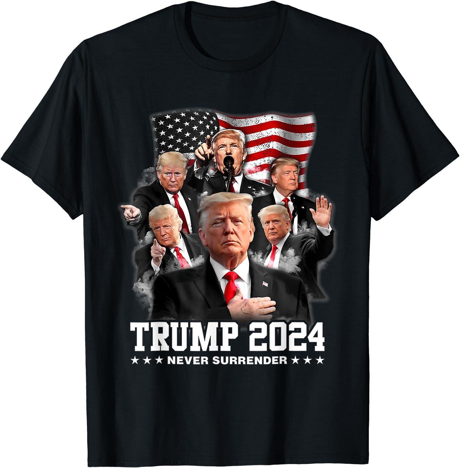 President Donald J Trump 2024 Never Surrender Unisex T-Shirt