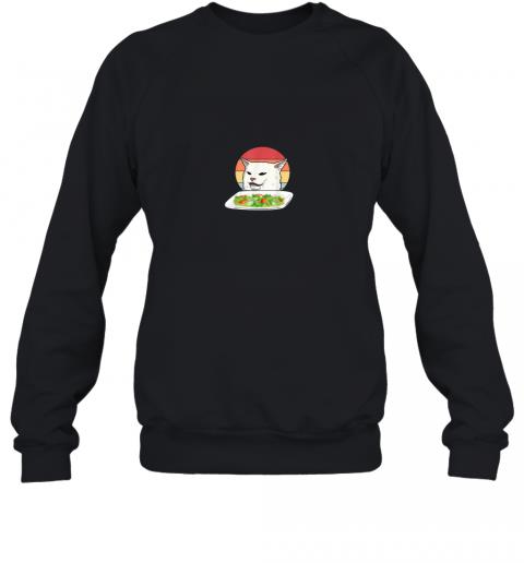 Angry women yelling at confused cat at dinner table meme T Shirt 3 » Cool Gifts for You - Mfamilygift Angry women yelling at confused cat at dinner table meme T Shirt 3