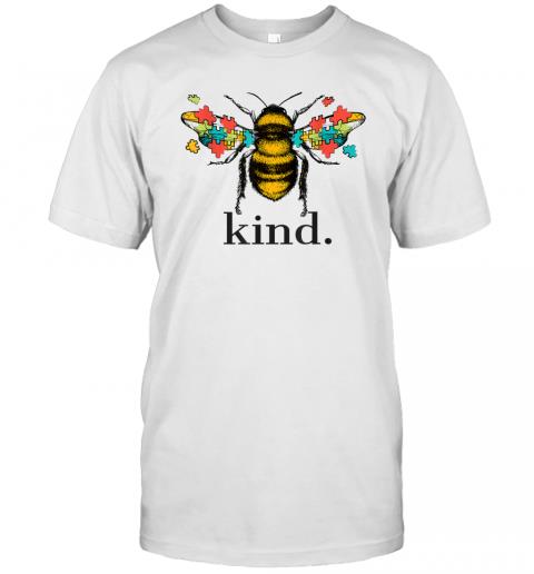 Autism Awareness Bee Kind Puzzle Pieces