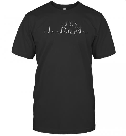 Autism Awareness Puzzle Heartbeat