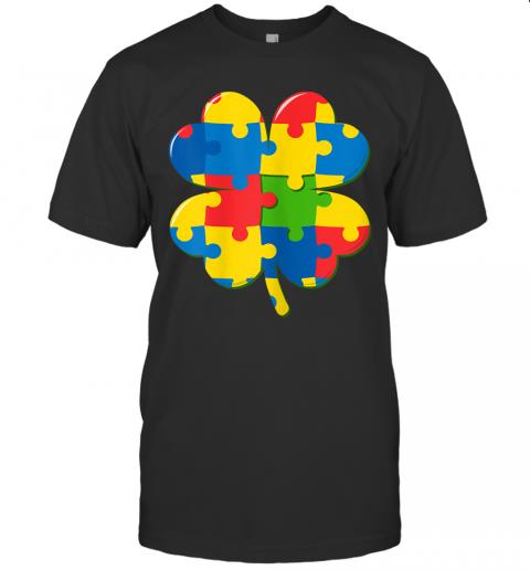 Autism St Patricks Day Shirt Irish Puzzle Piece Gift Autism Awareness Day