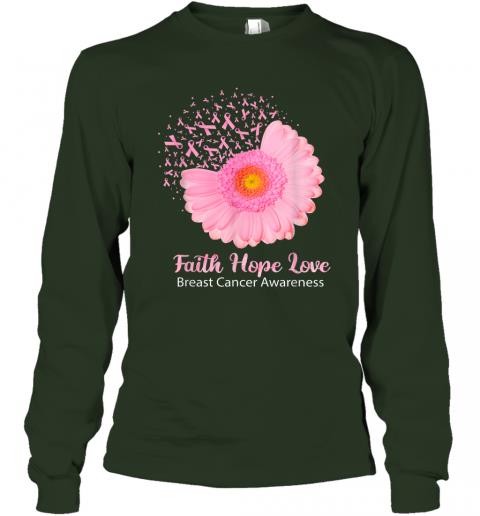 Faith Hope Love Breast Cancer Awareness Flower Pink Long Sleeve 3 » Cool Gifts for You - Mfamilygift Faith Hope Love Breast Cancer Awareness Flower Pink Long Sleeve 3