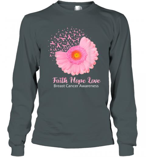 Faith Hope Love Breast Cancer Awareness Flower Pink Long Sleeve 4 » Cool Gifts for You - Mfamilygift Faith Hope Love Breast Cancer Awareness Flower Pink Long Sleeve 4