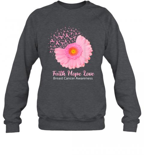 Faith Hope Love Breast Cancer Awareness Flower Pink Sweater 3 » Cool Gifts for You - Mfamilygift Faith Hope Love Breast Cancer Awareness Flower Pink Sweater 3