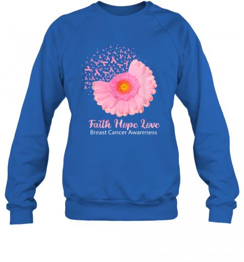 Faith Hope Love Breast Cancer Awareness Flower Pink Sweater 4 » Cool Gifts for You - Mfamilygift Faith Hope Love Breast Cancer Awareness Flower Pink Sweater 4