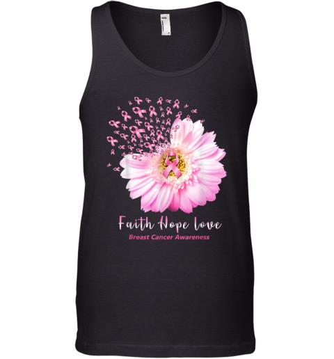 Faith Hope Love Tshirt Breast Cancer Awareness Gifts Tank Top