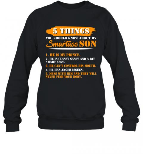 Funny 5 Things You Should Know About My Smartass Son Sweater 1 » Cool Gifts for You - Mfamilygift Funny 5 Things You Should Know About My Smartass Son Sweater 1