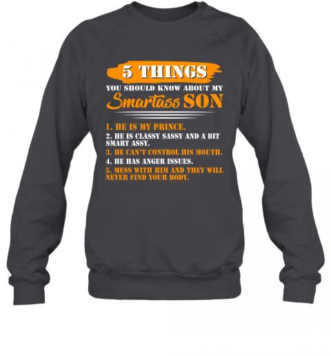 Funny 5 Things You Should Know About My Smartass Son Sweater 3 » Cool Gifts for You - Mfamilygift Funny 5 Things You Should Know About My Smartass Son Sweater 3