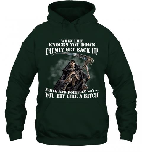 Funny Dead Skull When Life Knocks You Down Calmly Get Back Up Hoodie 5 » Cool Gifts for You - Mfamilygift Funny Dead Skull When Life Knocks You Down Calmly Get Back Up Hoodie 5