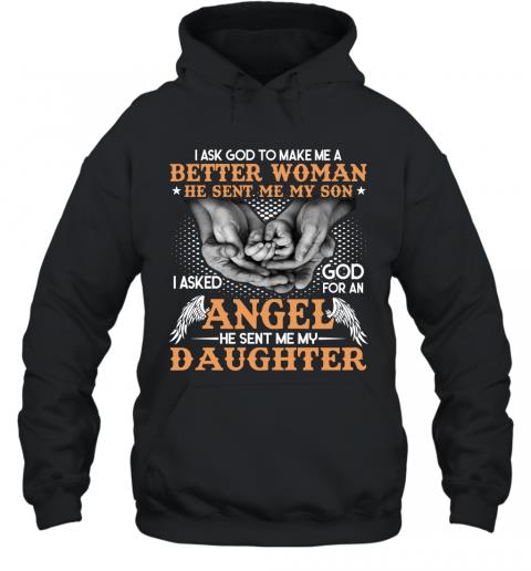 Funny Mom God Send Me Son And Daughter Hoodie