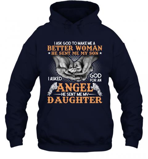 Funny Mom God Send Me Son And Daughter Hoodie 2 » Cool Gifts for You - Mfamilygift Funny Mom God Send Me Son And Daughter Hoodie 2