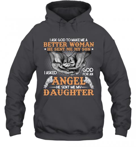 Funny Mom God Send Me Son And Daughter Hoodie 3 » Cool Gifts for You - Mfamilygift Funny Mom God Send Me Son And Daughter Hoodie 3