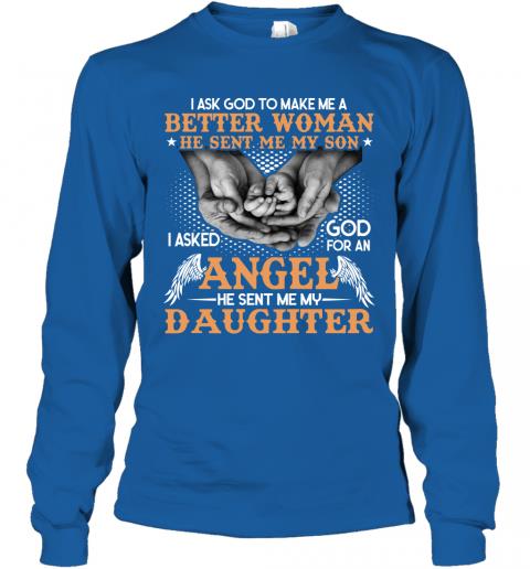 Funny Mom God Send Me Son And Daughter Long Sleeve 5 » Cool Gifts for You - Mfamilygift Funny Mom God Send Me Son And Daughter Long Sleeve 5