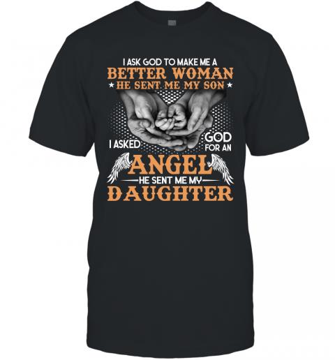 Funny Mom God Send Me Son And Daughter T-Shirt 1 » Cool Gifts for You - Mfamilygift Funny Mom God Send Me Son And Daughter T-Shirt 1