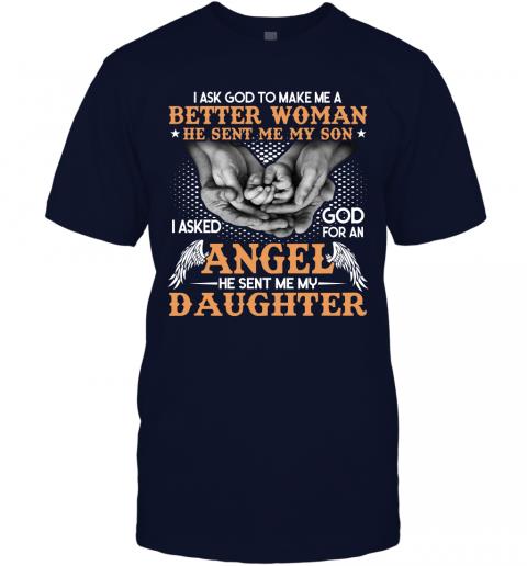 Funny Mom God Send Me Son And Daughter T-Shirt 2 » Cool Gifts for You - Mfamilygift Funny Mom God Send Me Son And Daughter T-Shirt 2