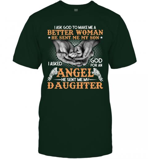 Funny Mom God Send Me Son And Daughter T-Shirt 3 » Cool Gifts for You - Mfamilygift Funny Mom God Send Me Son And Daughter T-Shirt 3