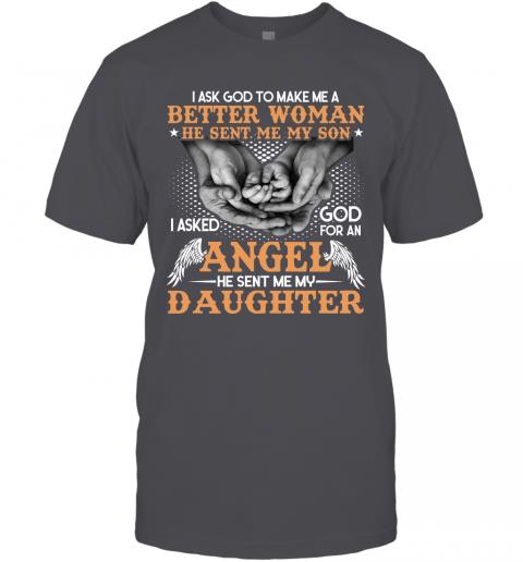 Funny Mom God Send Me Son And Daughter T-Shirt 4 » Cool Gifts for You - Mfamilygift Funny Mom God Send Me Son And Daughter T-Shirt 4
