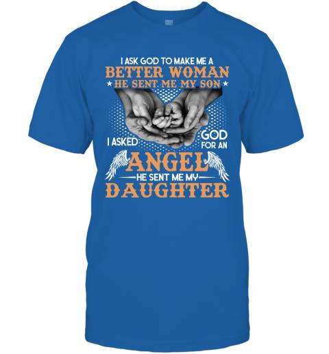 Funny Mom God Send Me Son And Daughter T-Shirt 5 » Cool Gifts for You - Mfamilygift Funny Mom God Send Me Son And Daughter T-Shirt 5