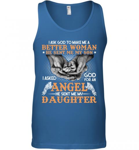 Funny Mom God Send Me Son And Daughter Tank Top 3 » Cool Gifts for You - Mfamilygift Funny Mom God Send Me Son And Daughter Tank Top 3