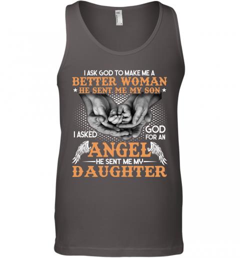 Funny Mom God Send Me Son And Daughter Tank Top 4 » Cool Gifts for You - Mfamilygift Funny Mom God Send Me Son And Daughter Tank Top 4