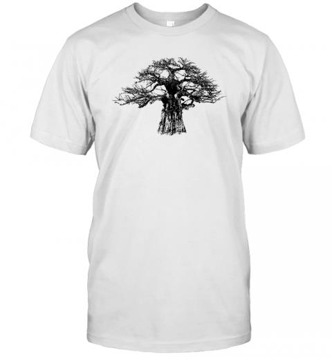 Giant Baobab Tree In Bold Monochrome for Tree Lovers