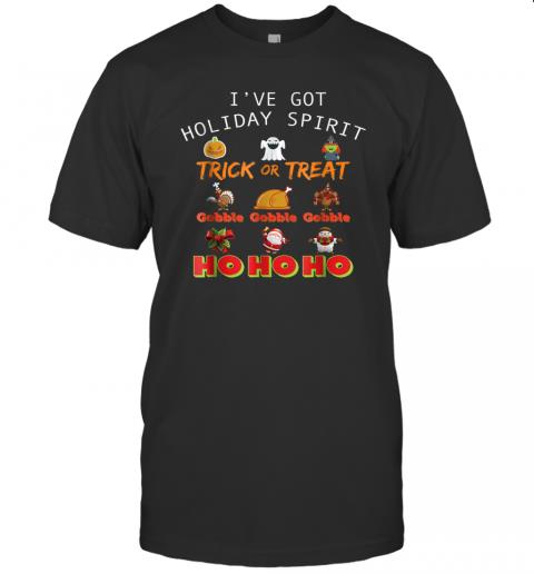 Holiday Spirit Halloween Thanksgiving Christmas Tshirt Holiday Spirit Halloween Thanksgiving Christmas Tshirt