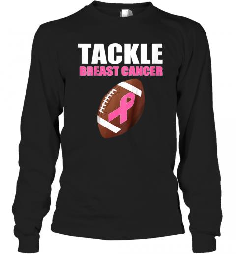 Kids Football Pink Ribbon Breast Cancer Awareness Long Sleeve Kids Football Pink Ribbon Breast Cancer Awareness Long Sleeve