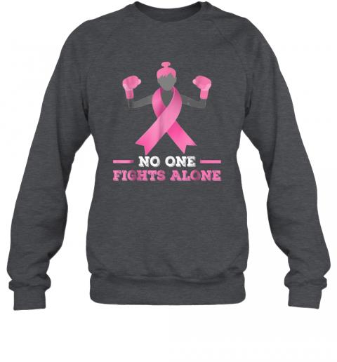 No One Fights Alone T shirt Breast Cancer Tee Fighter Sweater 3 » Cool Gifts for You - Mfamilygift No One Fights Alone T shirt Breast Cancer Tee Fighter Sweater 3