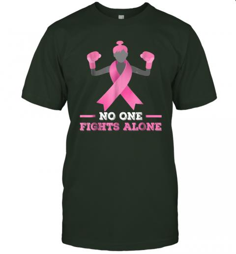 No One Fights Alone T shirt Breast Cancer Tee Fighter T-Shirt 3 » Cool Gifts for You - Mfamilygift No One Fights Alone T shirt Breast Cancer Tee Fighter T-Shirt 3