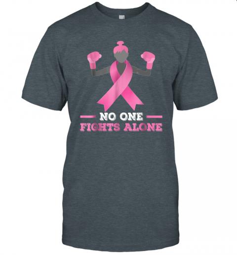 No One Fights Alone T shirt Breast Cancer Tee Fighter T-Shirt 4 » Cool Gifts for You - Mfamilygift No One Fights Alone T shirt Breast Cancer Tee Fighter T-Shirt 4