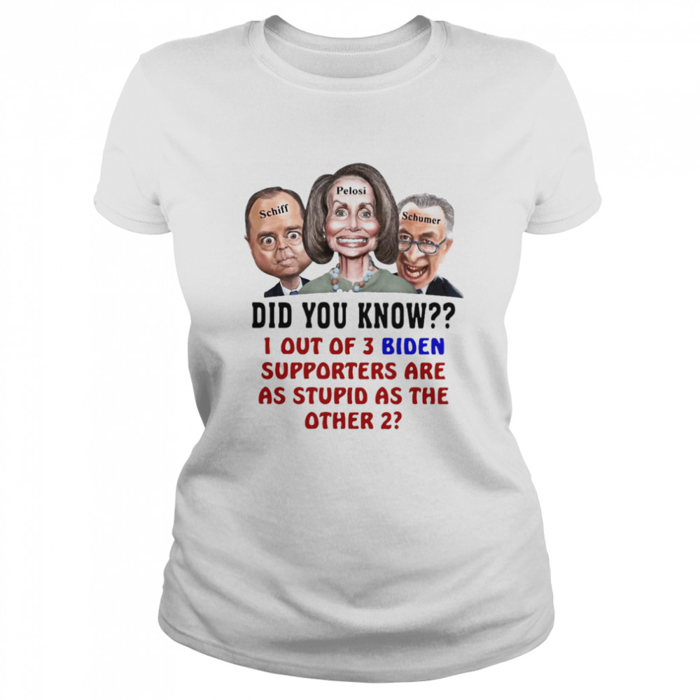 1 Out Of 3 Biden Supporters Are As Stupid As The Other 2 T-Shirt 1 » Cool Gifts for You - Mfamilygift 1 Out Of 3 Biden Supporters Are As Stupid As The Other 2 T-Shirt 1