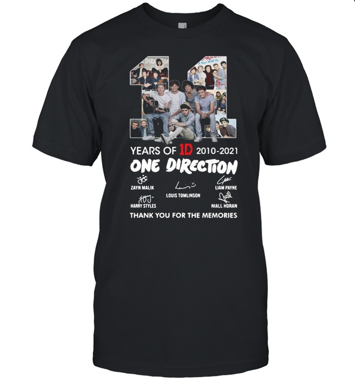 11 Years Of 1D 2010-2021 One Direction Thank You For The Memories Signatures Shirt 11 Years Of 1D 2010-2021 One Direction Thank You For The Memories Signatures Shirt