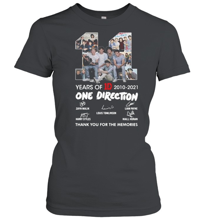 11 Years Of 1D 2010-2021 One Direction Thank You For The Memories Signatures Shirt 1 » Cool Gifts for You - Mfamilygift 11 Years Of 1D 2010-2021 One Direction Thank You For The Memories Signatures Shirt 1