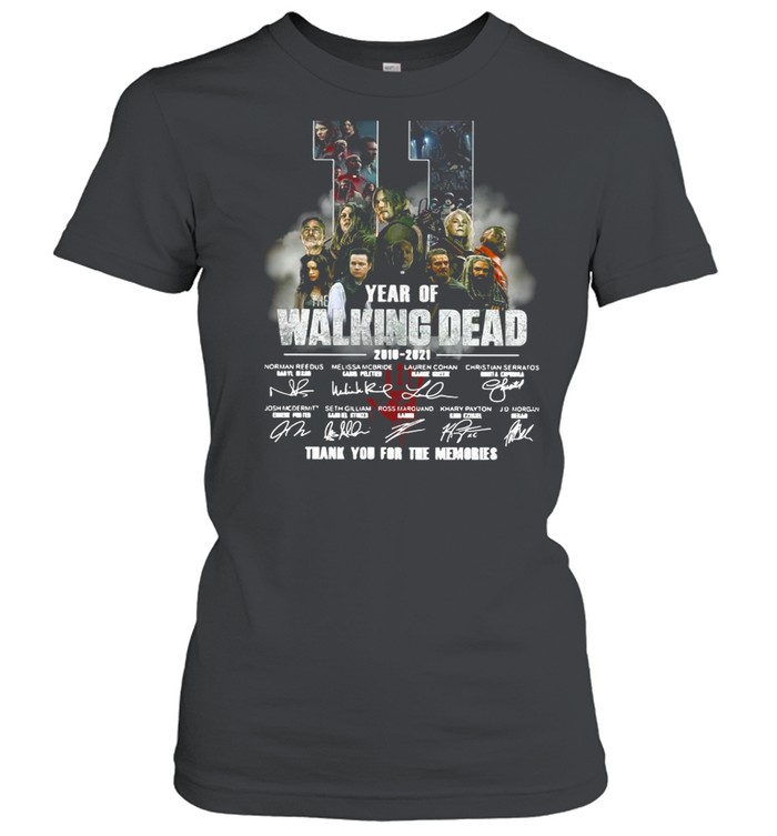 11 Years Of The Walking Dead 2018-2021 Thank You For The Memories Signatures Shirt 1 » Cool Gifts for You - Mfamilygift 11 Years Of The Walking Dead 2018-2021 Thank You For The Memories Signatures Shirt 1