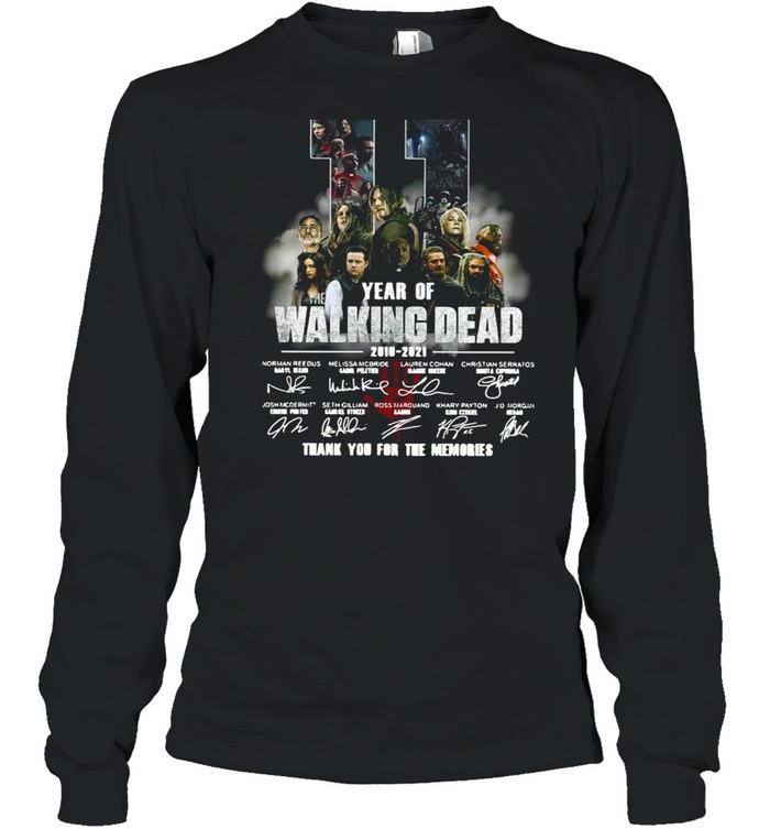 11 Years Of The Walking Dead 2018-2021 Thank You For The Memories Signatures Shirt 2 » Cool Gifts for You - Mfamilygift 11 Years Of The Walking Dead 2018-2021 Thank You For The Memories Signatures Shirt 2