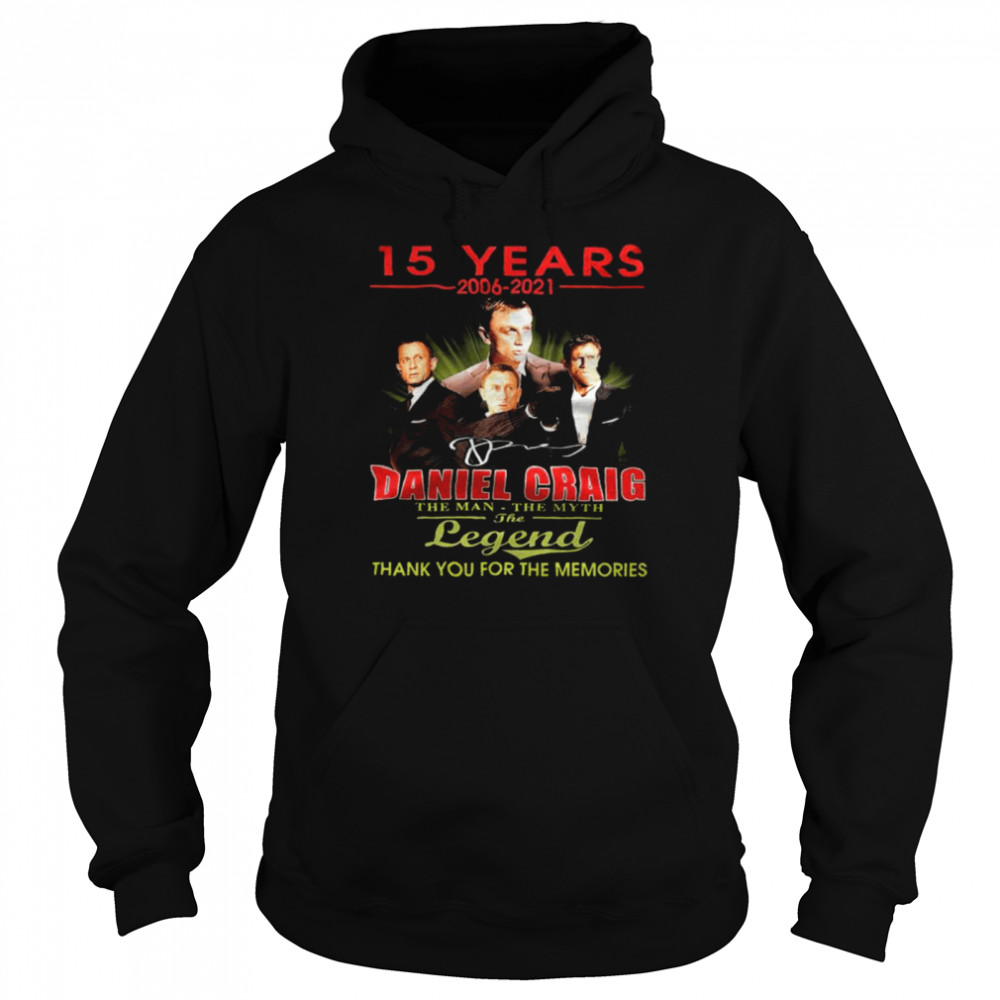 15 Years 2006-2021 Daniel Craig The Man The Myth The Legend Thank You For The Memories Shirt 4 » Cool Gifts for You - Mfamilygift 15 Years 2006-2021 Daniel Craig The Man The Myth The Legend Thank You For The Memories Shirt 4