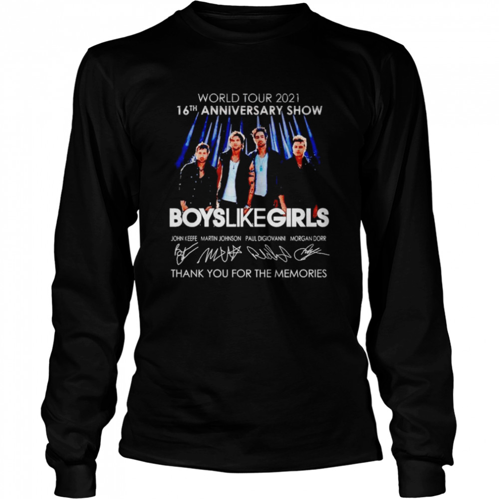 16Th Anniversary Show Boys Like Girls Thank You For The Memories Shirt 2 » Cool Gifts for You - Mfamilygift 16Th Anniversary Show Boys Like Girls Thank You For The Memories Shirt 2