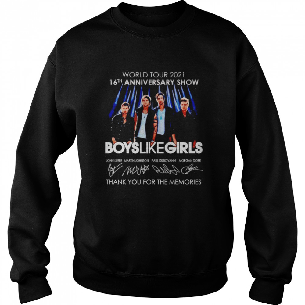 16Th Anniversary Show Boys Like Girls Thank You For The Memories Shirt 3 » Cool Gifts for You - Mfamilygift 16Th Anniversary Show Boys Like Girls Thank You For The Memories Shirt 3