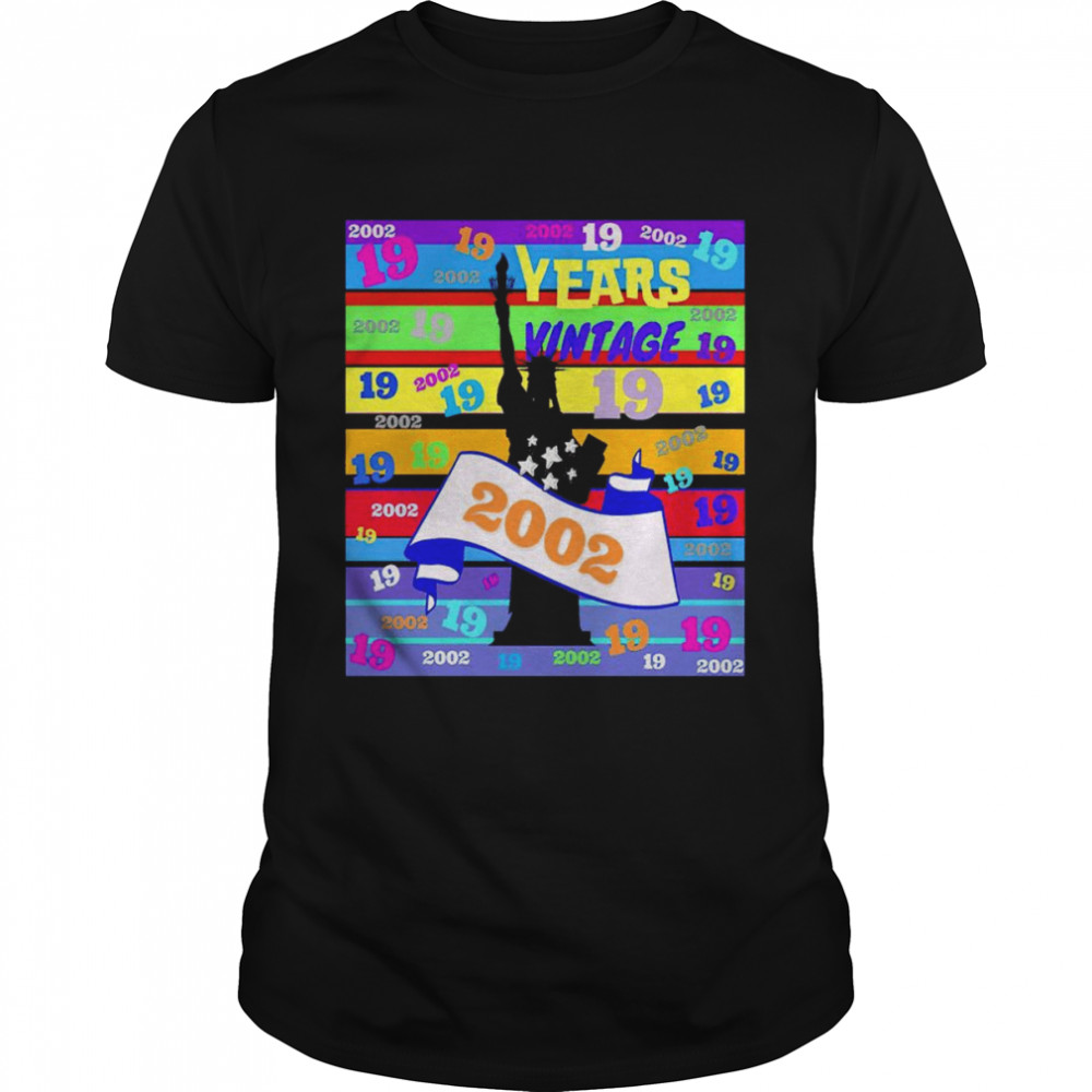 19 Years Old Birthday 2002 Nostalgic Birthday Shirt