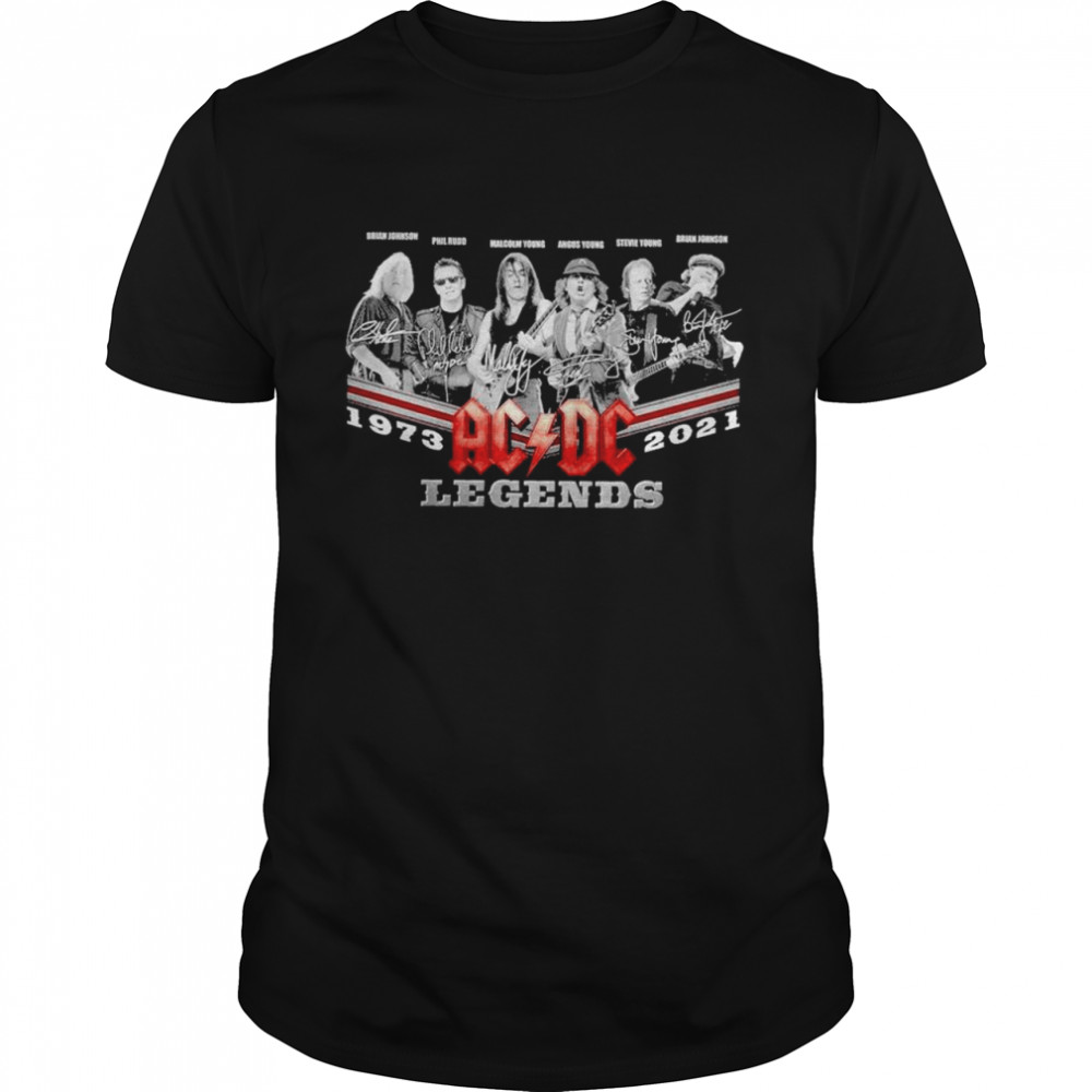 1973-2021 Acdc Legends Members Signatures Shirt
