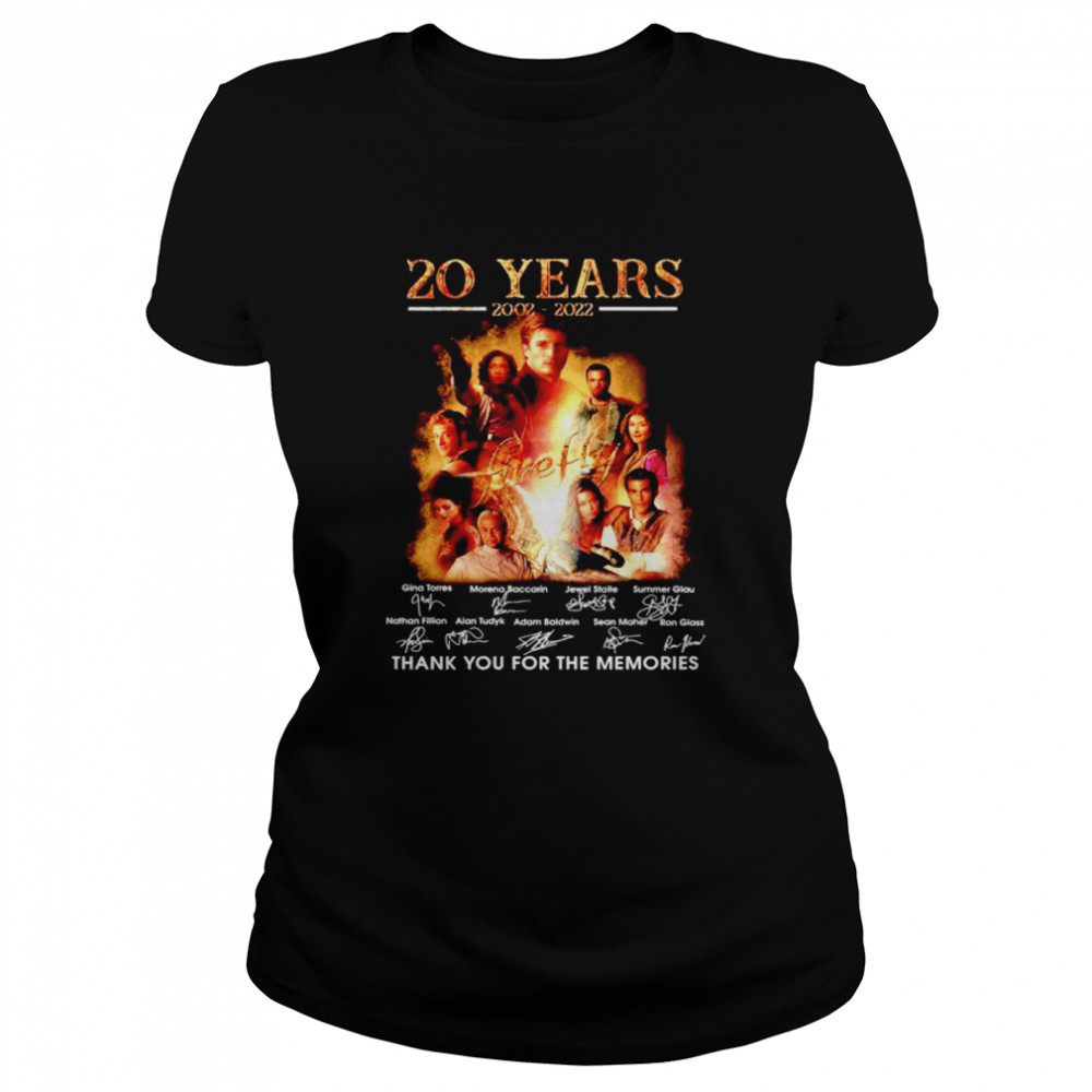 20 Years 2002 2022 Firefly Thank You For The Memories Shirt 1 » Cool Gifts for You - Mfamilygift 20 Years 2002 2022 Firefly Thank You For The Memories Shirt 1